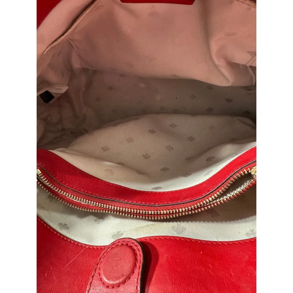 Kate Spade Shoulder Bag Women Medium Red Good Quilted Leather Briar Lane Emelyn